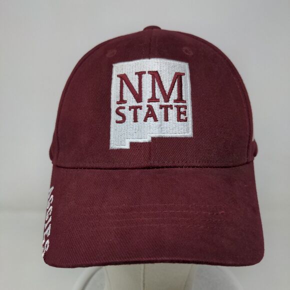 Russell Athletic Mens Strapback Hat Red Embroidered New Mexico State Aggies Logo - Picture 2 of 8